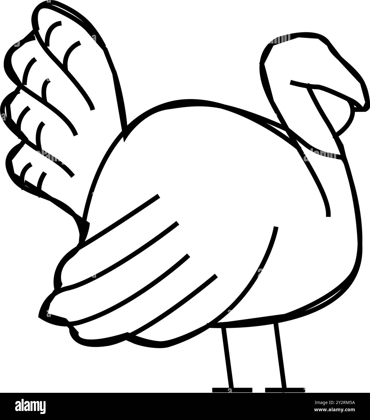 turkey bird autumn season line icon vector illustration Stock Vector ...