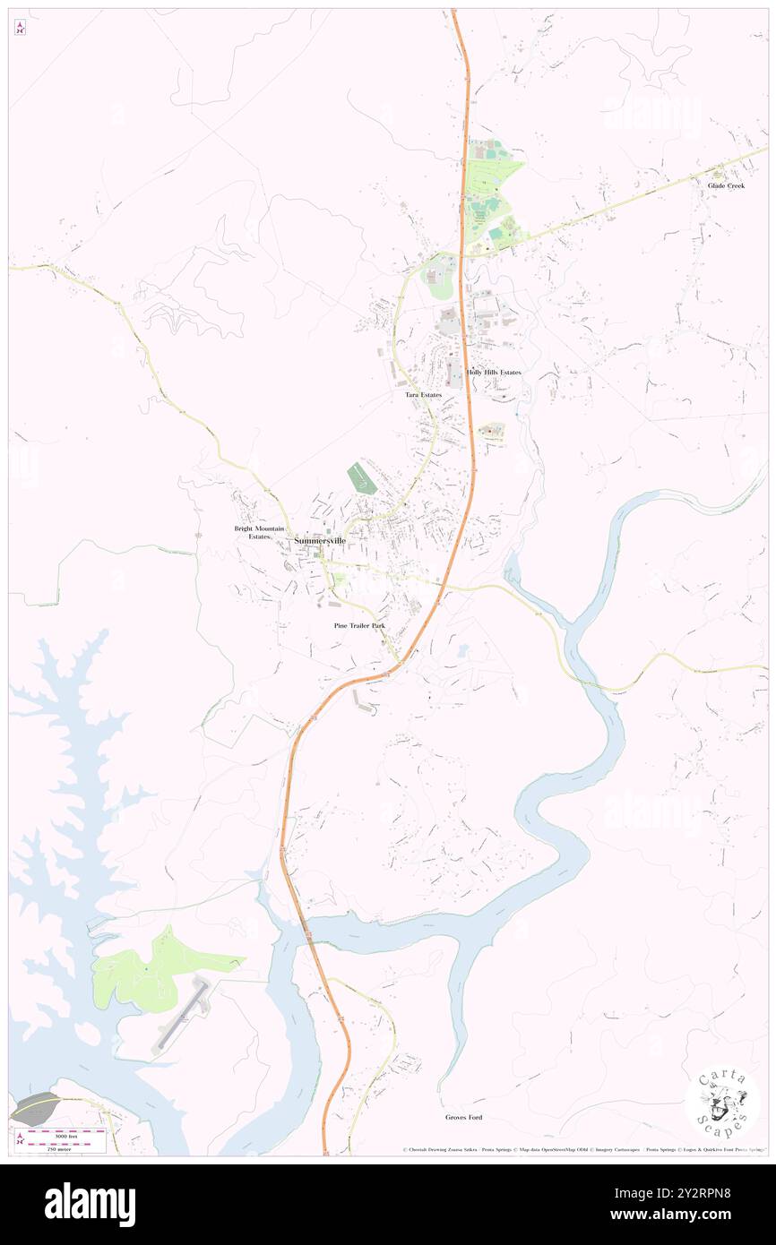 Summersville, Nicholas County, US, United States, West Virginia, N 38 16' 52'', S 80 51' 9'', map, Cartascapes Map published in 2024. Explore Cartascapes, a map revealing Earth's diverse landscapes, cultures, and ecosystems. Journey through time and space, discovering the interconnectedness of our planet's past, present, and future. Stock Photo