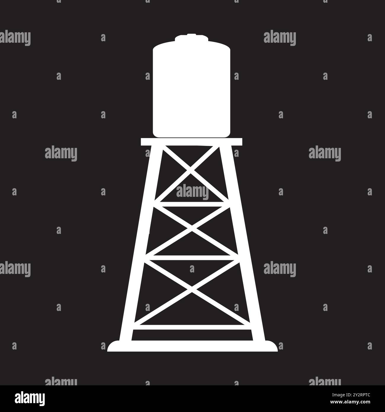 Steel water tower Stock Vector Images - Alamy