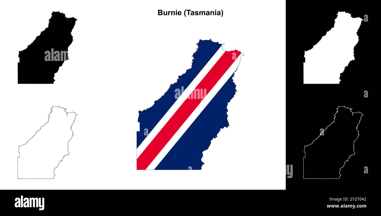 Outline map of burnie hires stock photography and images Alamy — free download