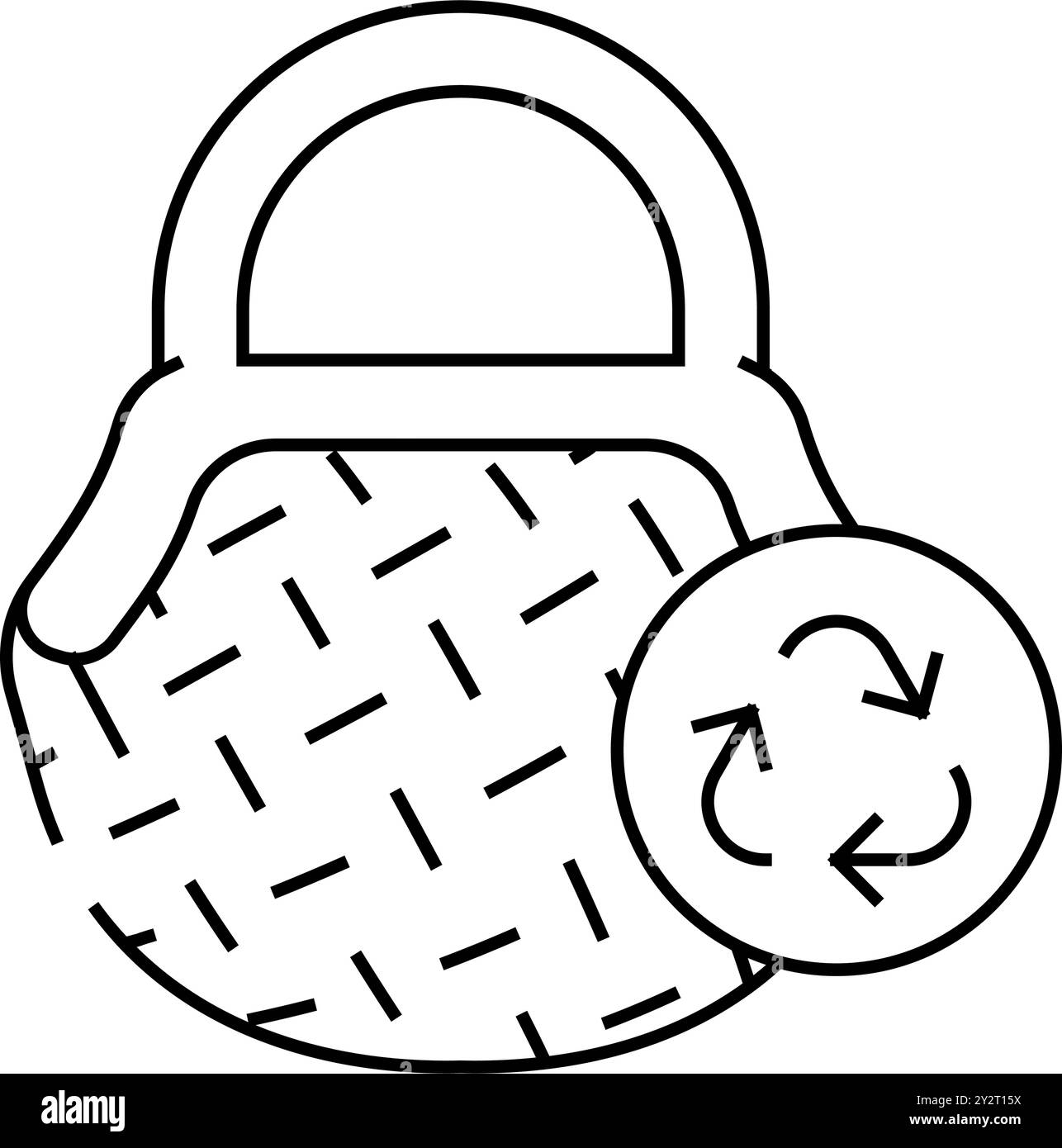 bag zero waste line icon vector illustration Stock Vector Image & Art ...