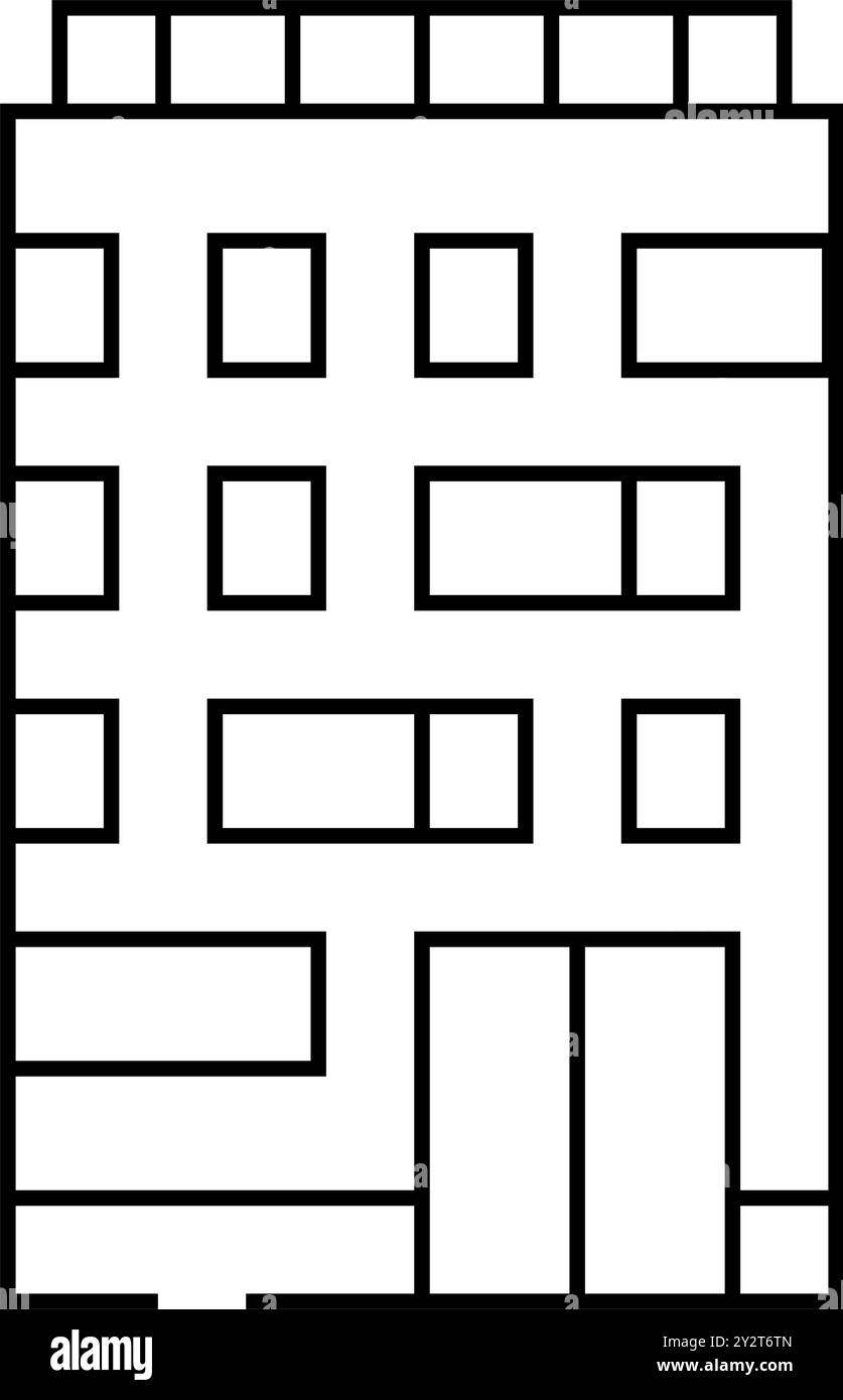 apartment house line icon vector illustration Stock Vector Image & Art ...