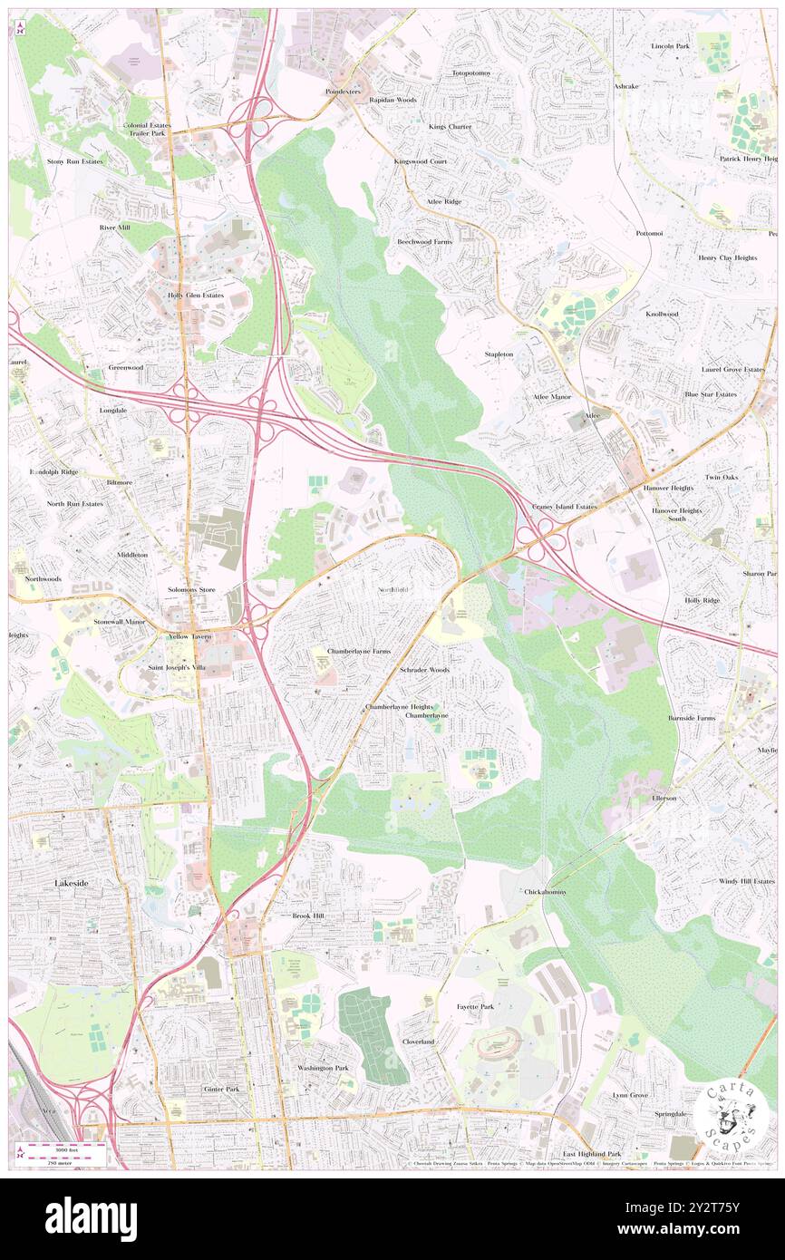 Northfield, Henrico County, US, United States, Virginia, N 37 38' 22'', S 77 25' 58'', map, Cartascapes Map published in 2024. Explore Cartascapes, a map revealing Earth's diverse landscapes, cultures, and ecosystems. Journey through time and space, discovering the interconnectedness of our planet's past, present, and future. Stock Photo