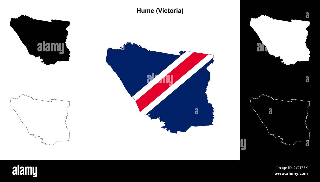 Hume (Victoria) outline map set Stock Vector Image & Art - Alamy