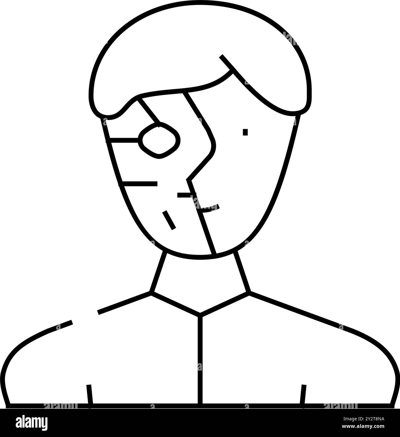 cyborg robot line icon vector illustration Stock Vector Image & Art - Alamy