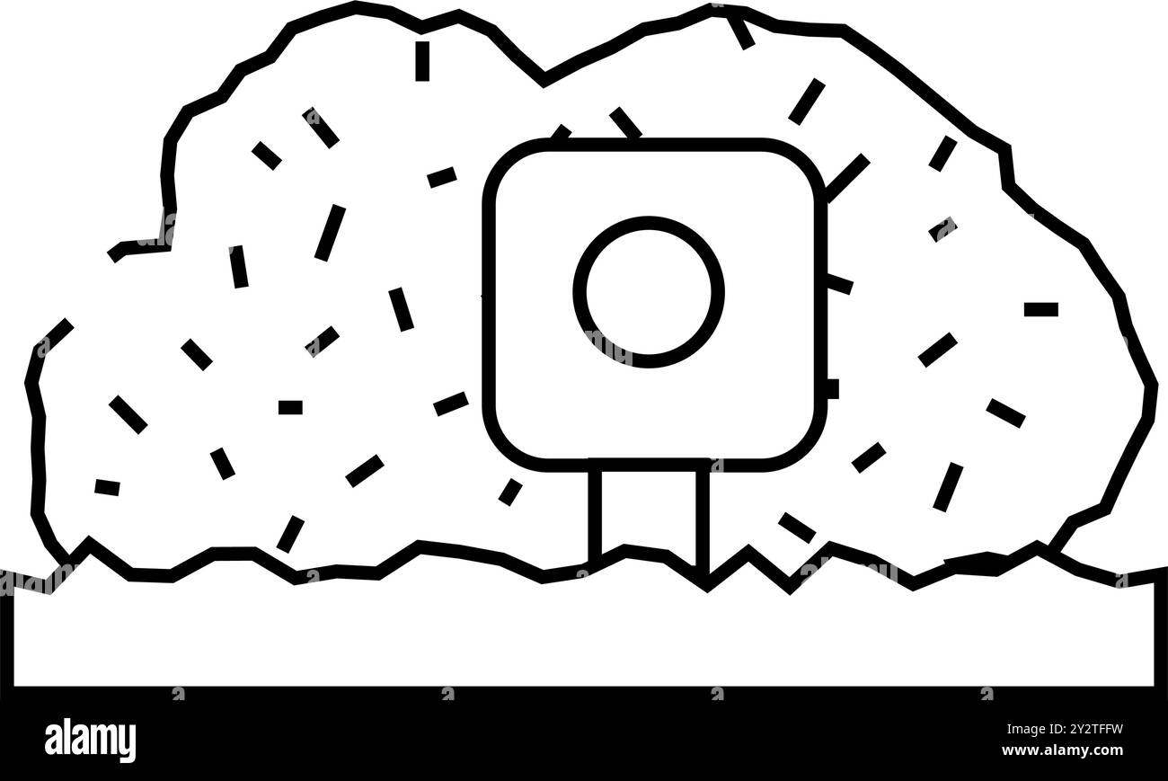 photo trap gadget line icon vector illustration Stock Vector Image ...