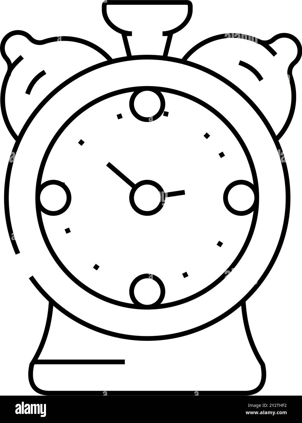 alarm clock line icon vector illustration Stock Vector Image & Art - Alamy