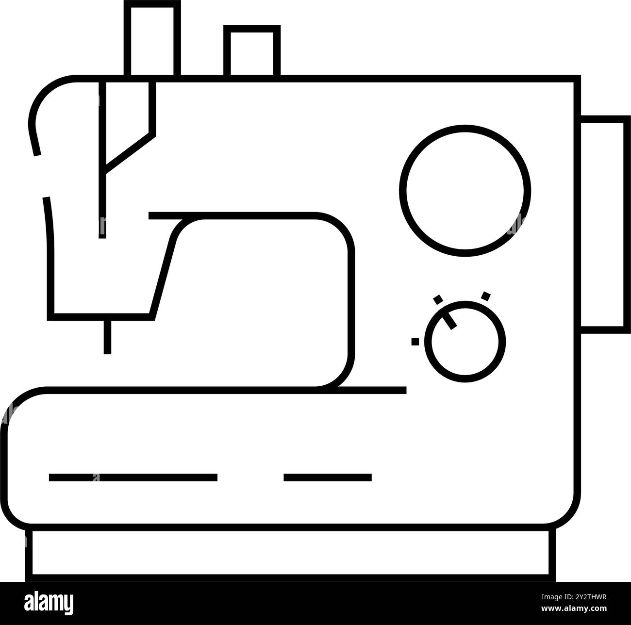 sewing occupation line icon vector illustration Stock Vector Image ...