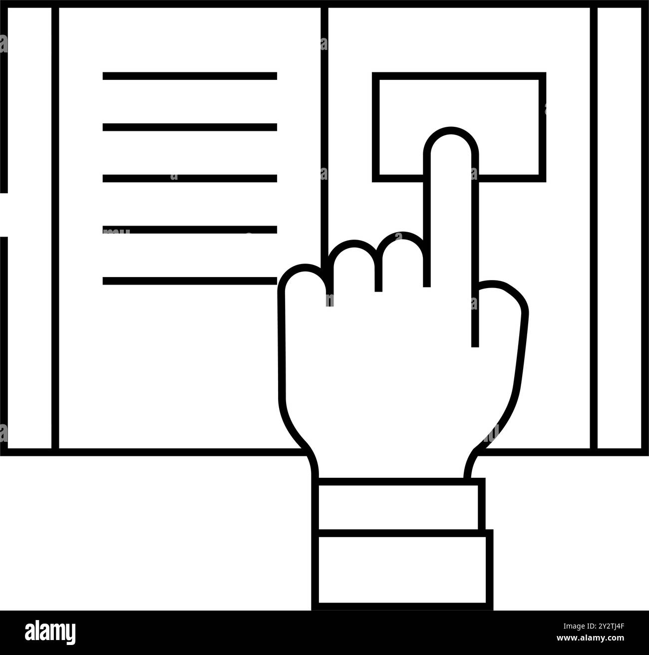 research instruction line icon vector illustration Stock Vector Image ...