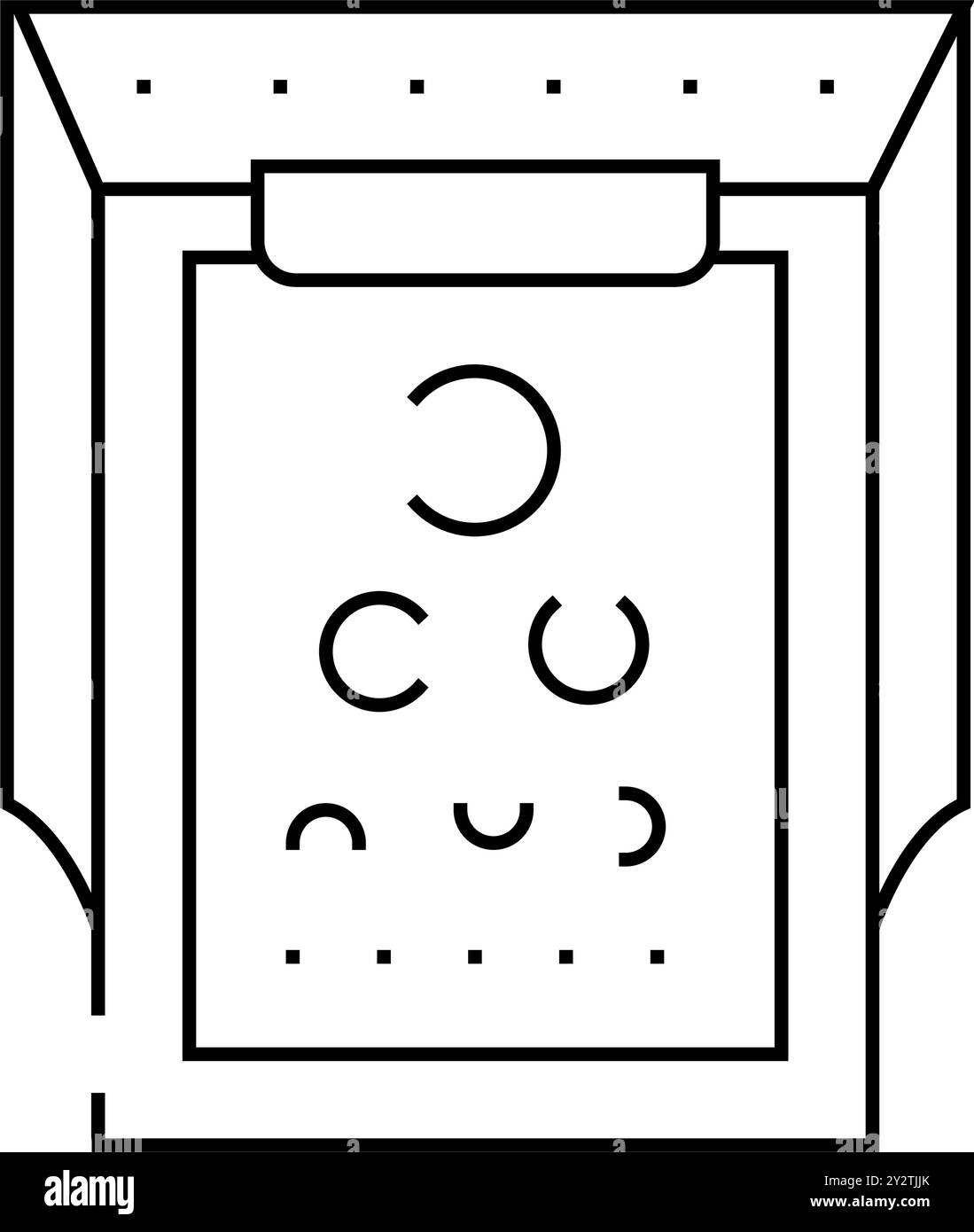 snellen table ophthalmology line icon vector illustration Stock Vector ...