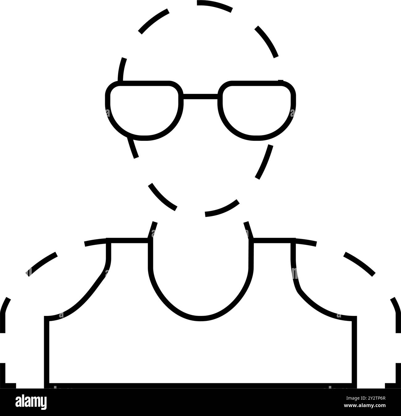 invisible fantasy character line icon vector illustration Stock Vector ...