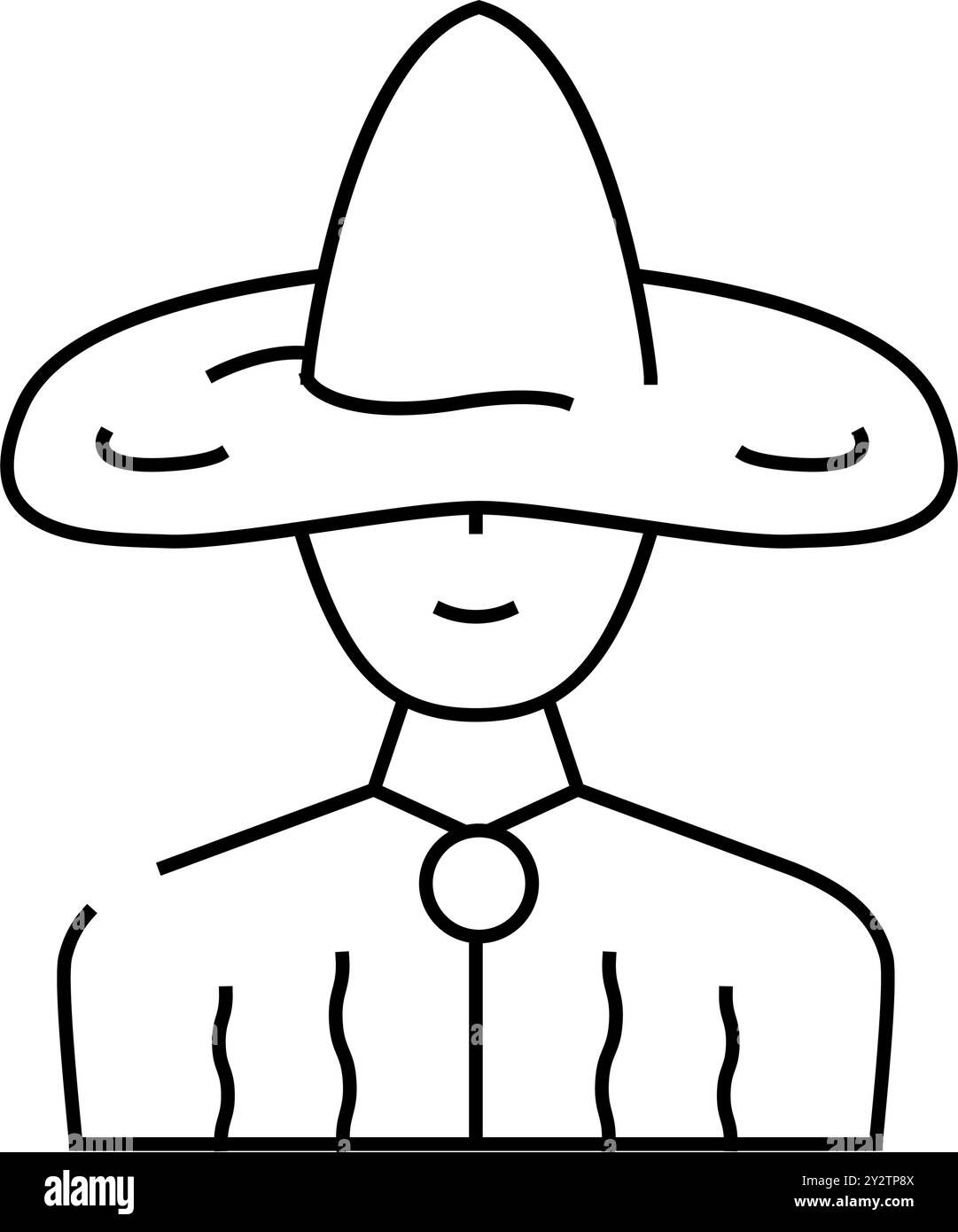 wizard fantasy character line icon vector illustration Stock Vector ...
