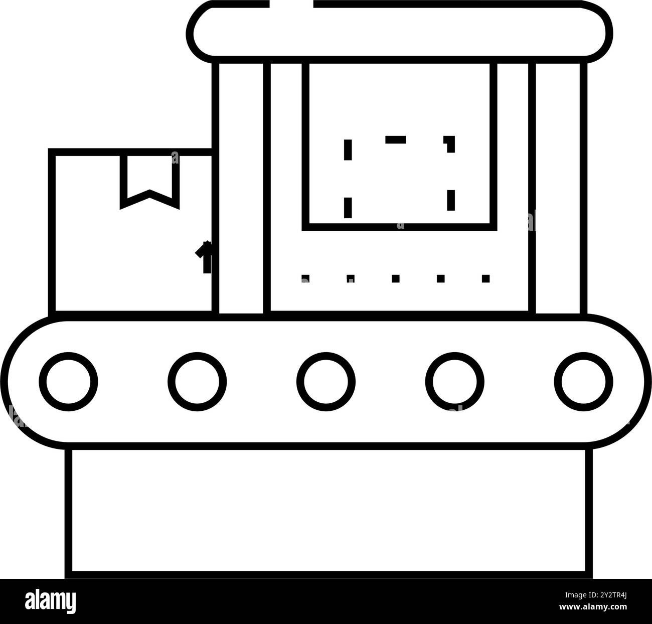 conveyor line line icon vector illustration Stock Vector Image & Art ...