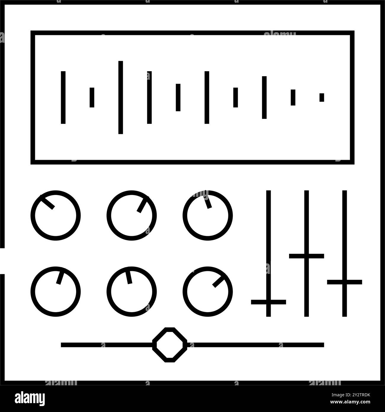 sound processing video production line icon vector illustration Stock ...
