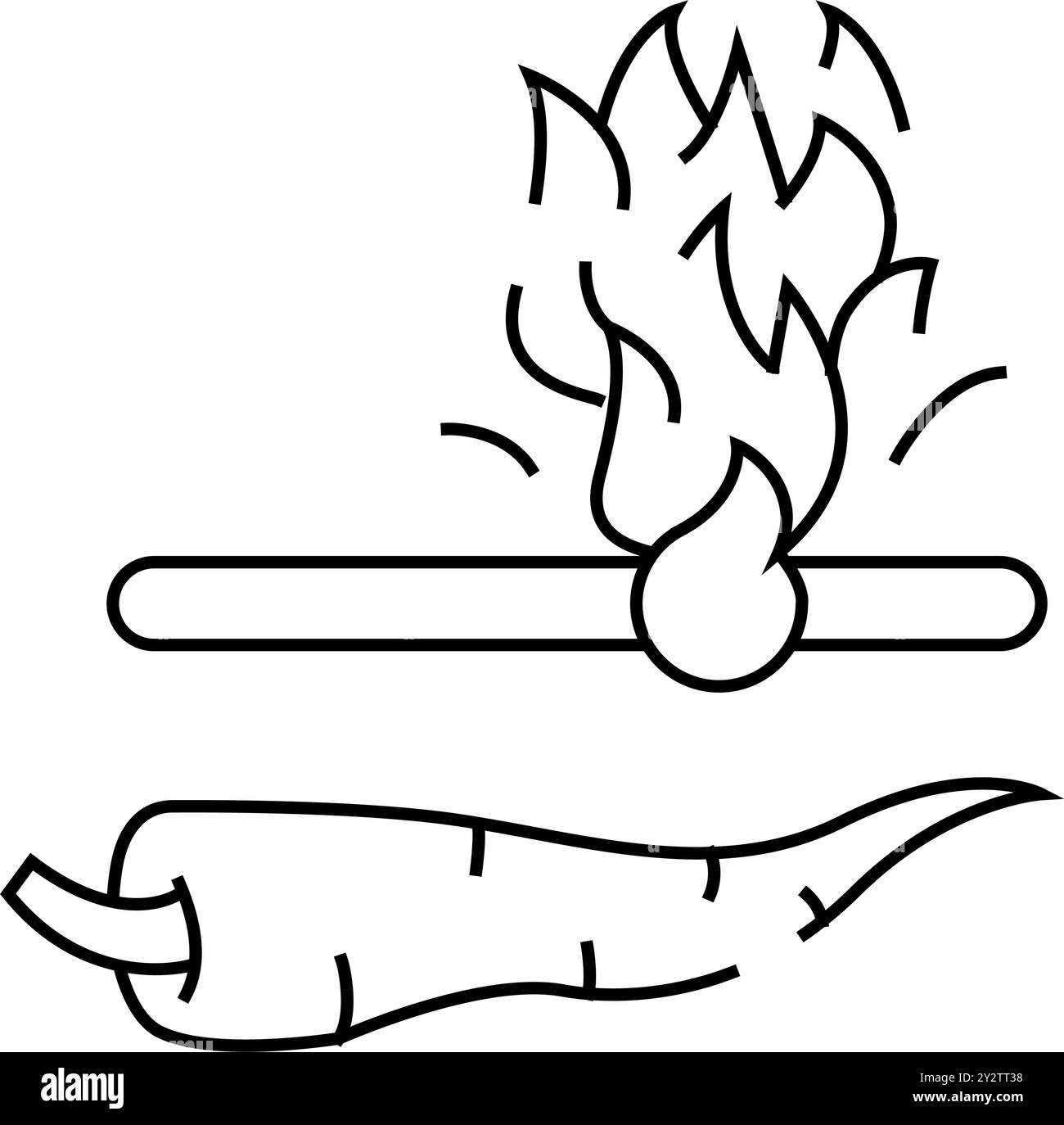 spicy vegetable burn scale line icon vector illustration Stock Vector ...