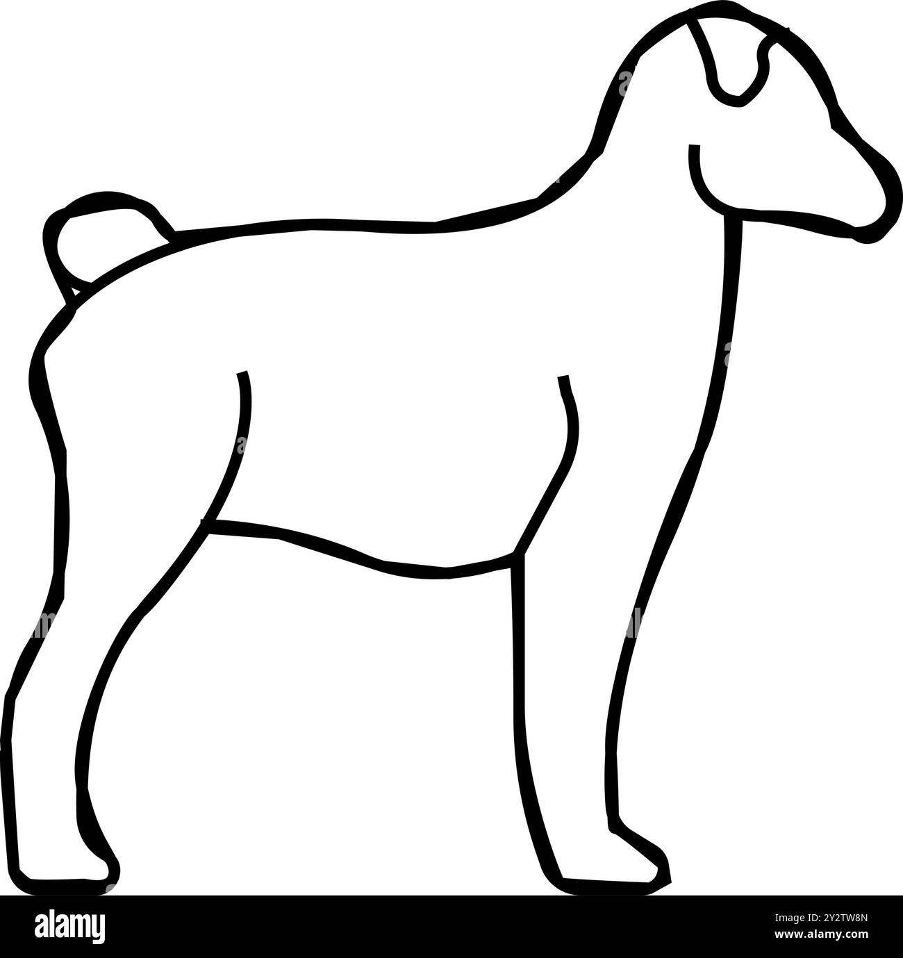 dog pet animal line icon vector illustration Stock Vector Image & Art ...
