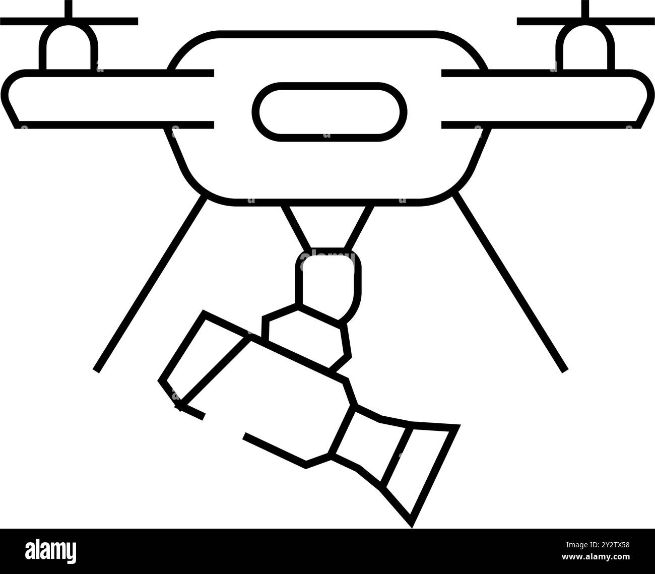 aerial video shooting drone line icon vector illustration Stock Vector ...