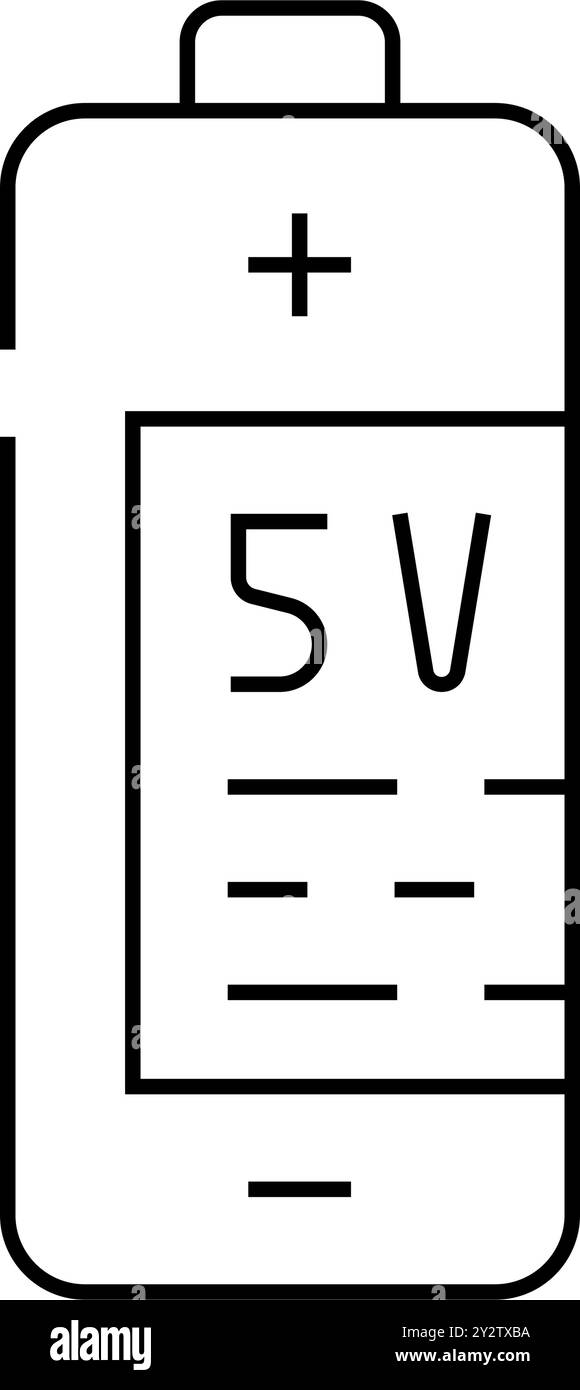 sv battery line icon vector illustration Stock Vector Image & Art - Alamy