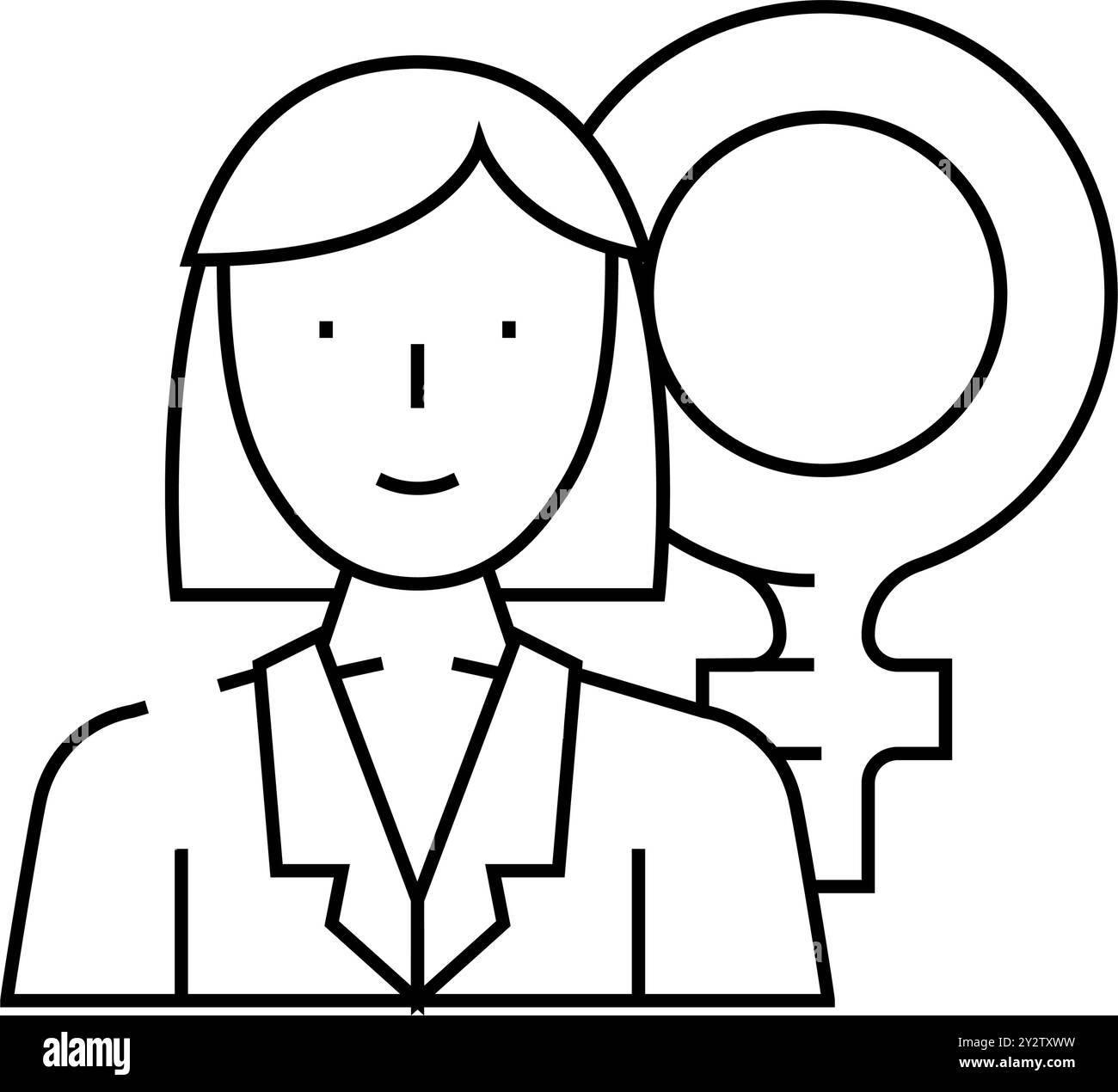 gynecologist doctor line icon vector illustration Stock Vector Image ...