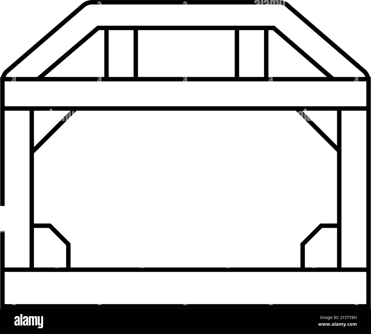 house metallic frame construction line icon vector illustration Stock ...