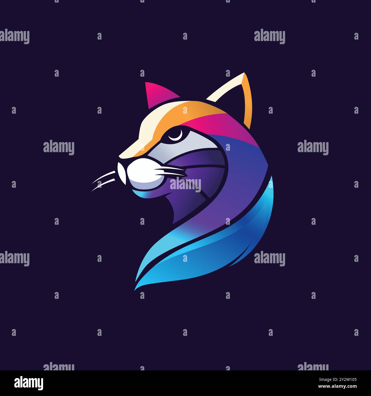 colorful puma head design vector illustration Stock Vector Image & Art ...