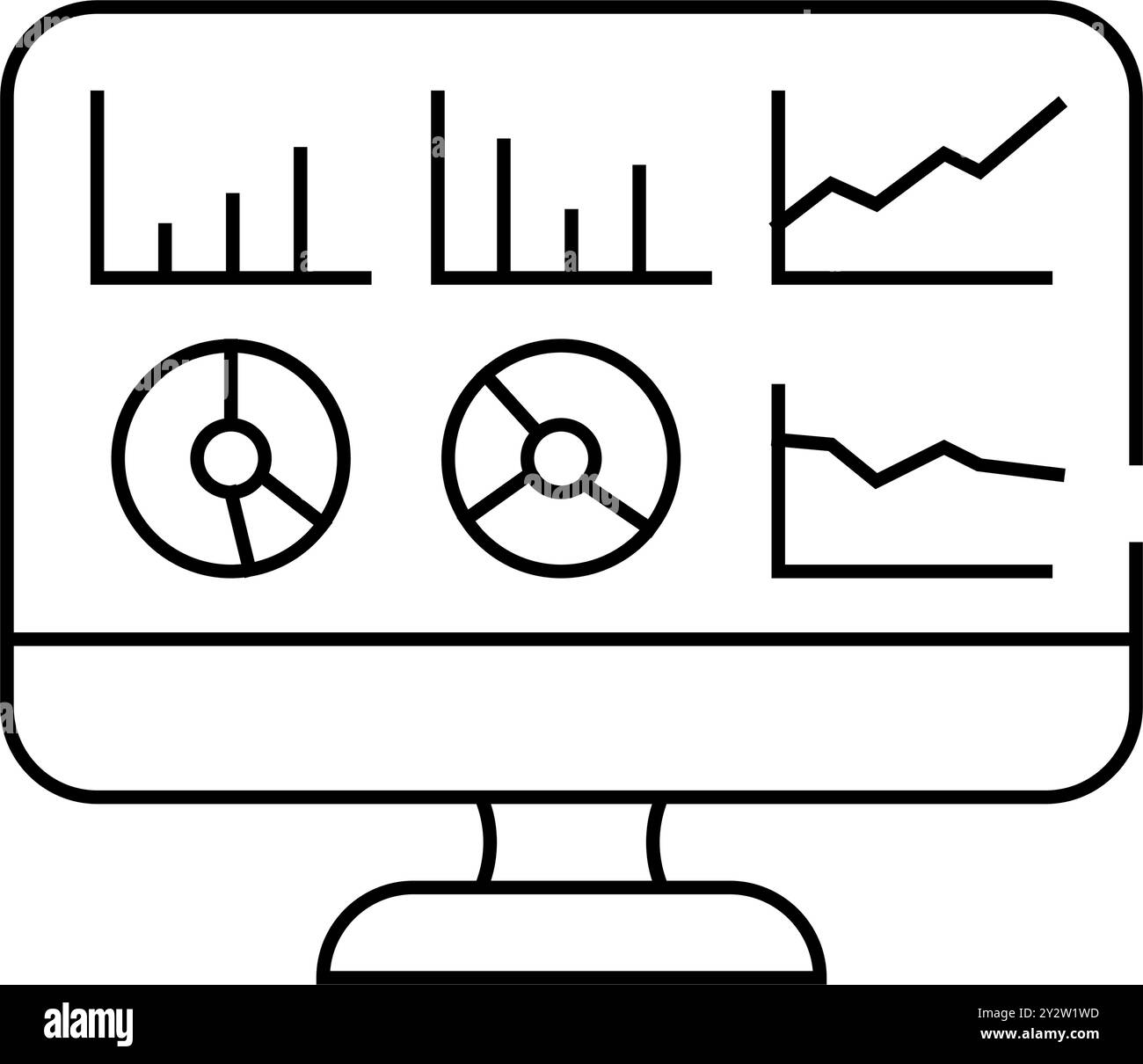trade market infographic research line icon vector illustration Stock ...