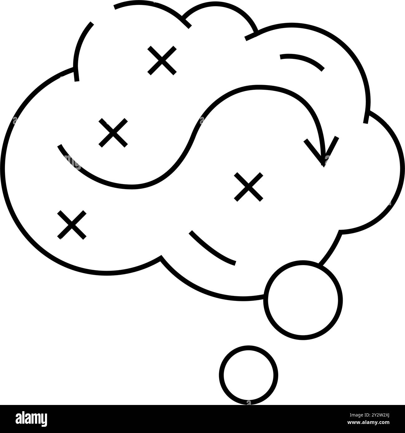 thinking over plan line icon vector illustration Stock Vector Image ...
