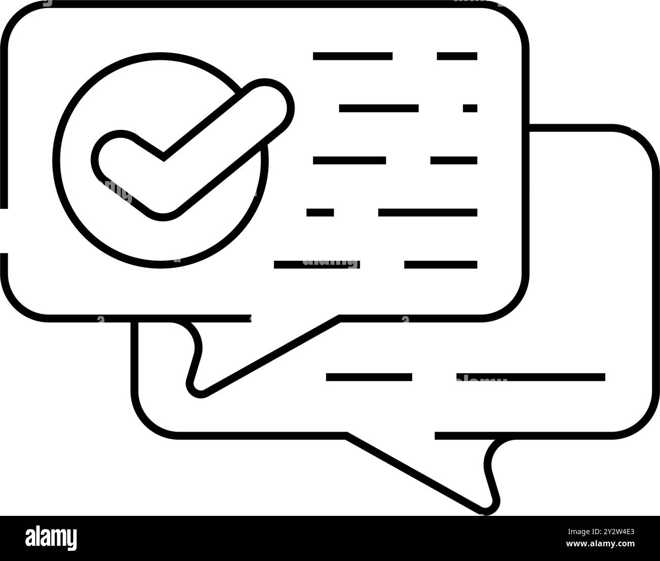 conversation approval line icon vector illustration Stock Vector Image ...