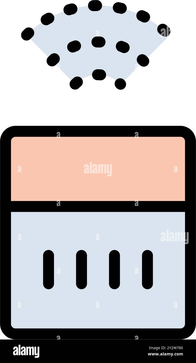 Humidifier Device color Icon. Electronic Appliance Air Purifier Concept ...