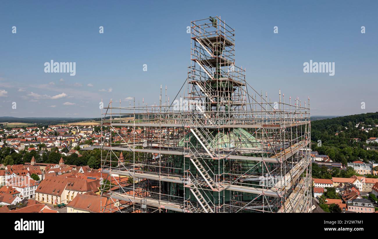 Aerial views of the old town in Amberg, Bavaria, Germany Stock Photo