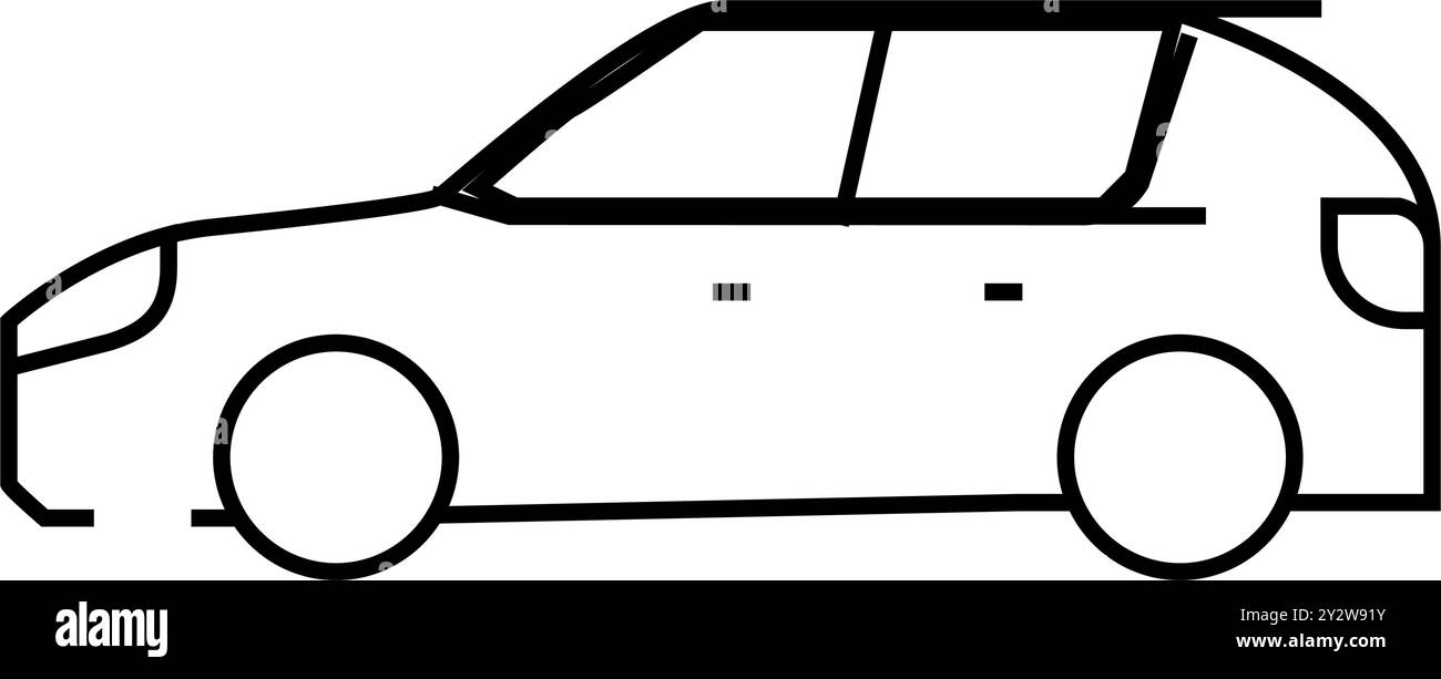 suv car type body line icon vector illustration Stock Vector Image ...
