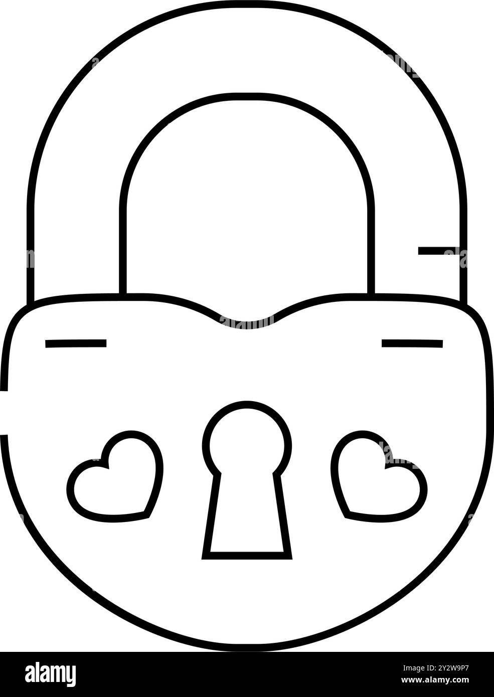lock for love couple line icon vector illustration Stock Vector Image ...