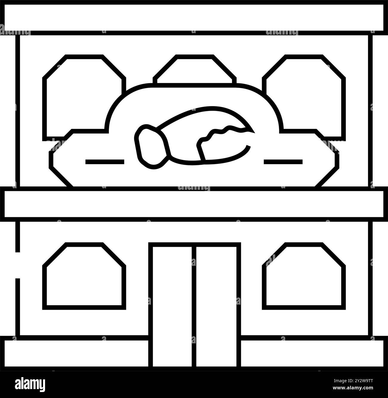 seafood restaurant line icon vector illustration Stock Vector Image ...