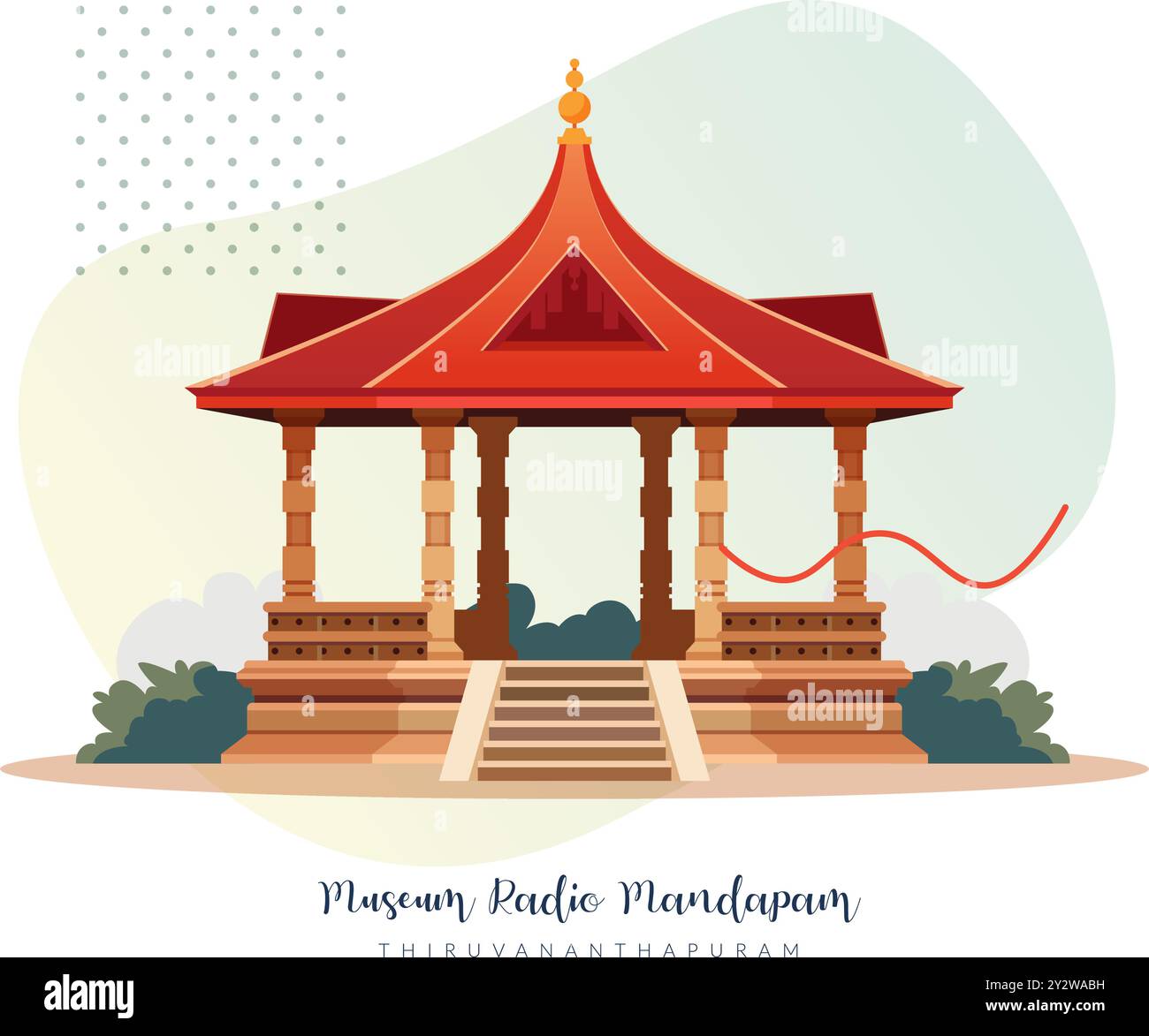 Museum Radio Mandapam - Thiruvananthapuram, Kerala - Stock Illustration ...