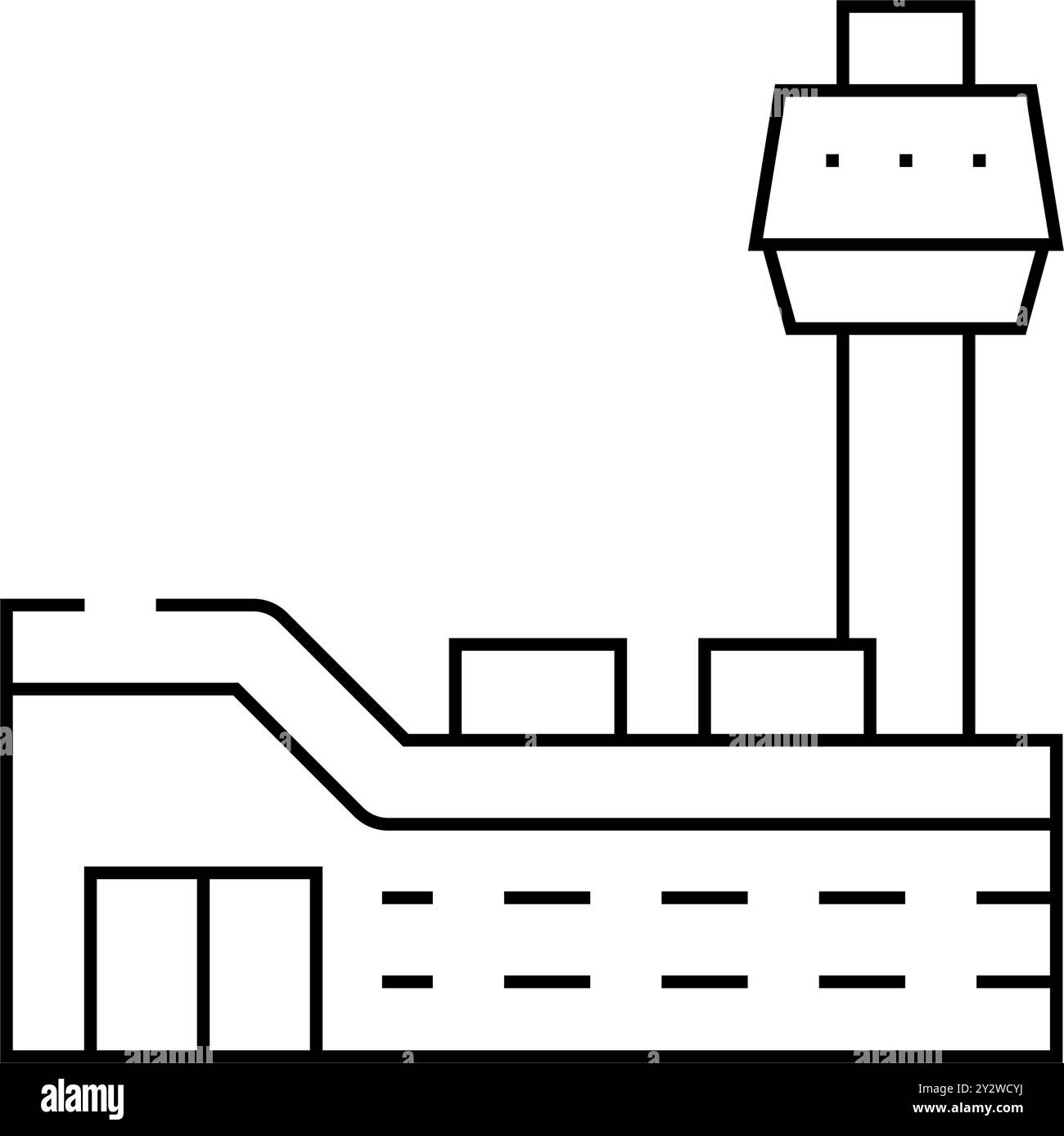 airport building line icon vector illustration Stock Vector Image & Art ...