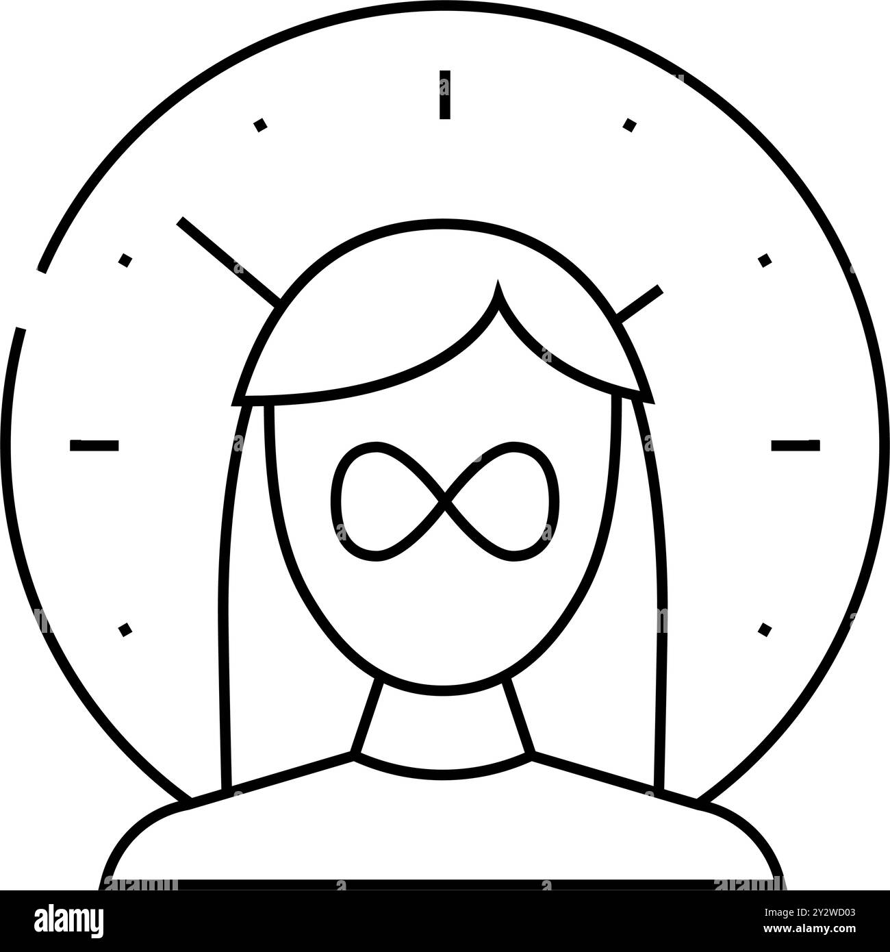 lack-of-sense-of-time-line-icon-vector-illustration-stock-vector-image