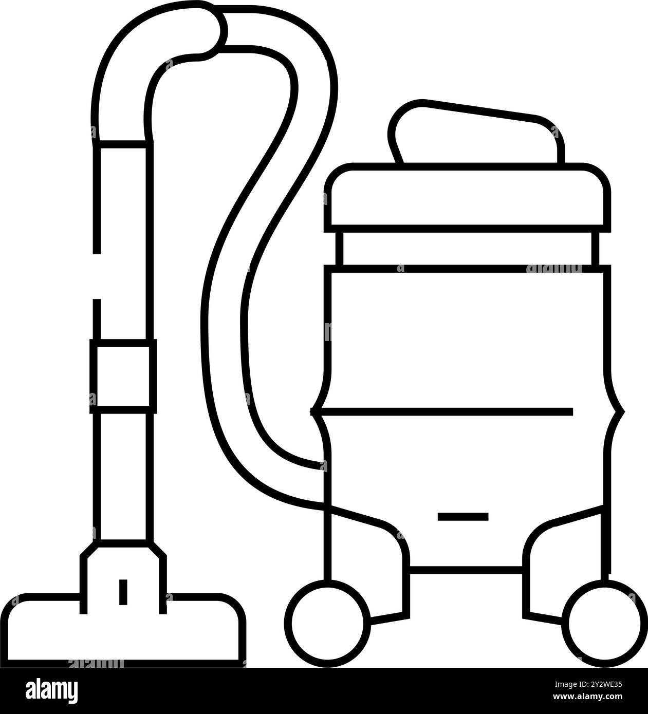 Vacuum cleaner outline icon Black and White Stock Photos & Images - Alamy
