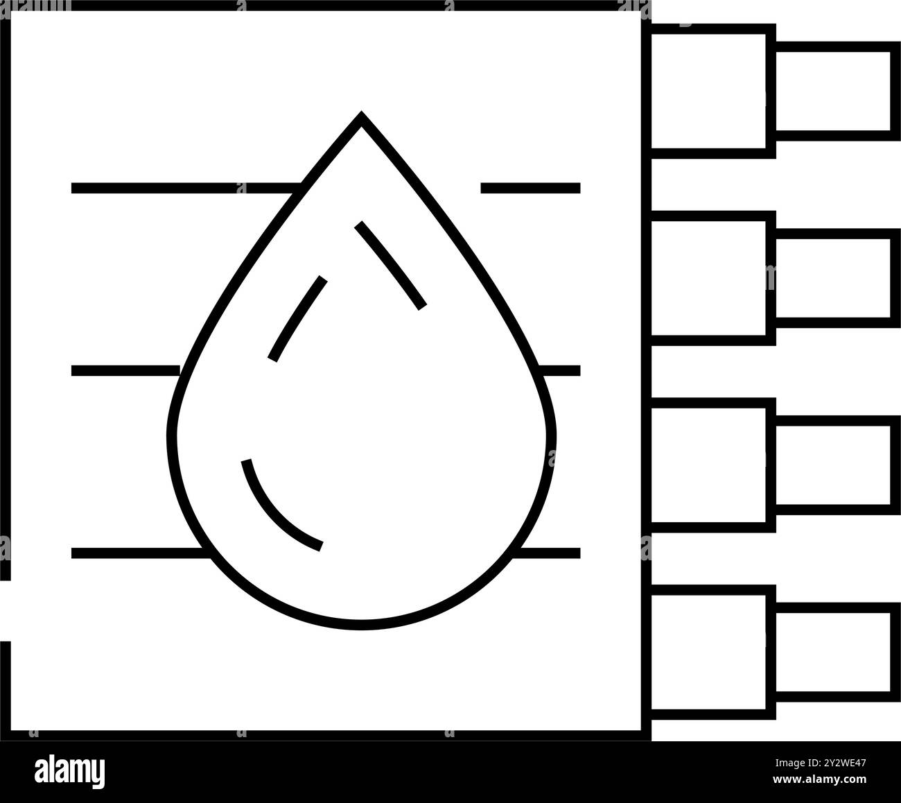 cables for submersed pumps line icon vector illustration Stock Vector ...