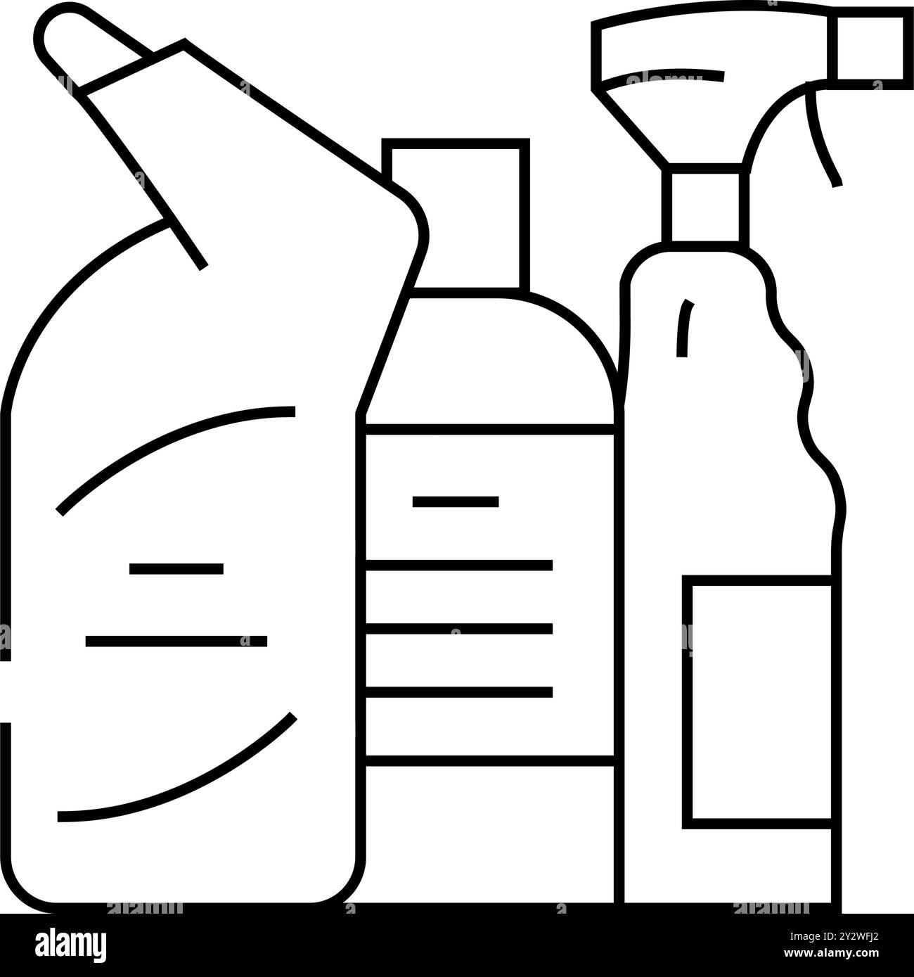 household chemical goods line icon vector illustration Stock Vector ...