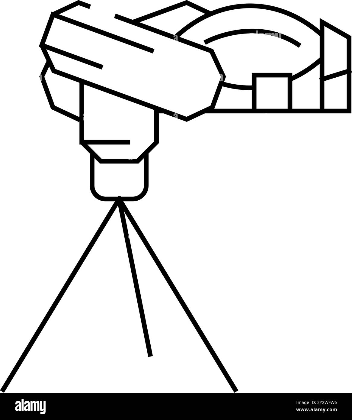 ball throwing apparatus line icon vector illustration Stock Vector ...