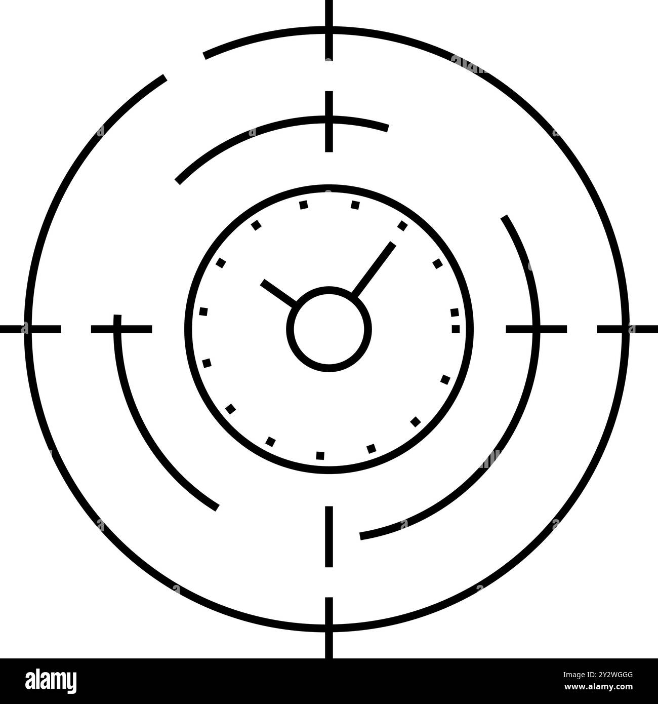 target of time management line icon vector illustration Stock Vector ...