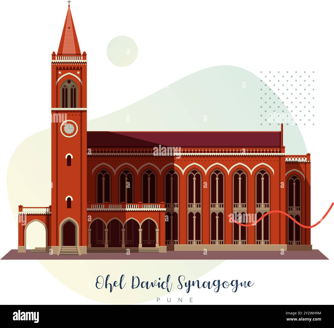 Ohel David Synagogue - Pune Maharashtra - Stock Illustration as EPS 10 ...