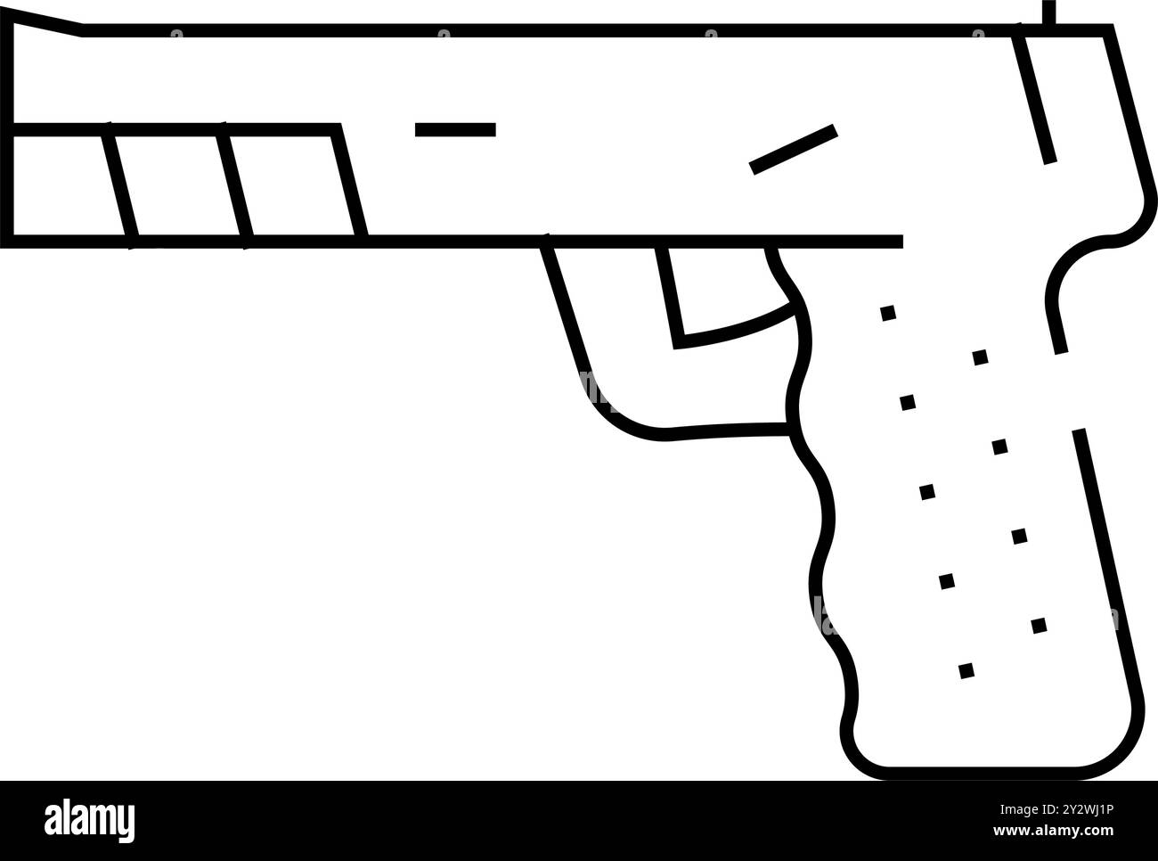 pistol gun line icon vector illustration Stock Vector Image & Art - Alamy