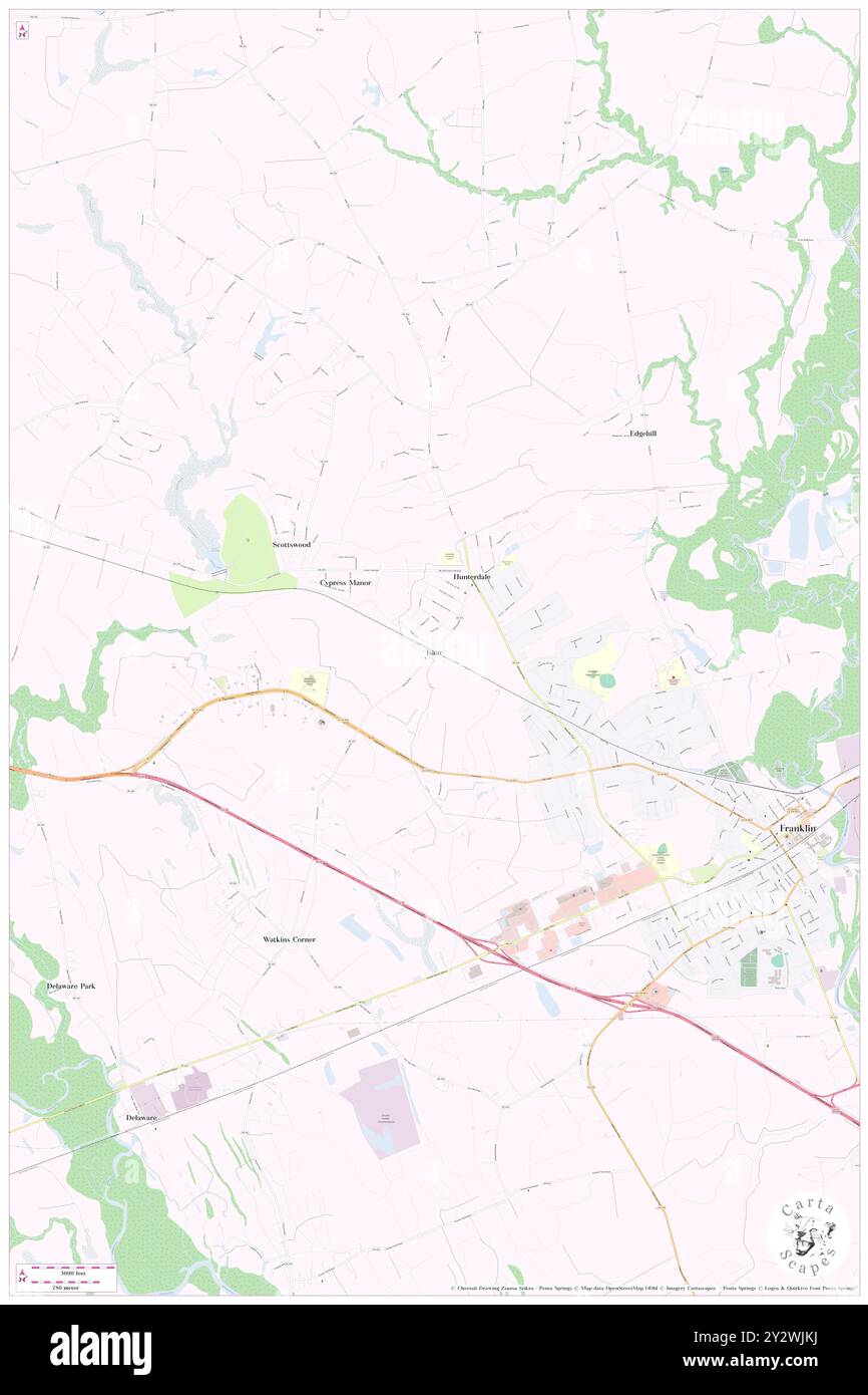 Isaac, Southampton County, US, United States, Virginia, N 36 41' 39'', S 76 57' 55'', map, Cartascapes Map published in 2024. Explore Cartascapes, a map revealing Earth's diverse landscapes, cultures, and ecosystems. Journey through time and space, discovering the interconnectedness of our planet's past, present, and future. Stock Photo