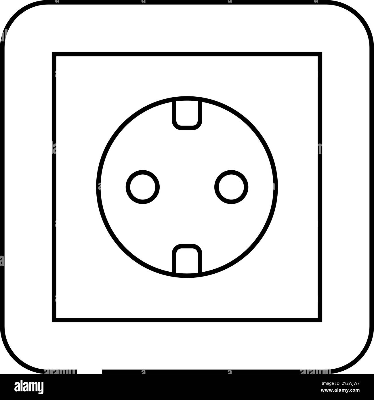 european socket line icon vector illustration Stock Vector Image & Art ...