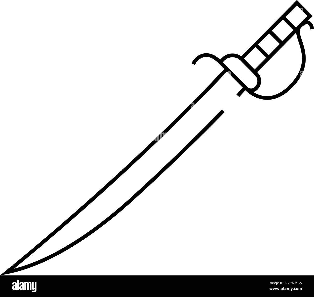 sword weapon line icon vector illustration Stock Vector Image & Art - Alamy