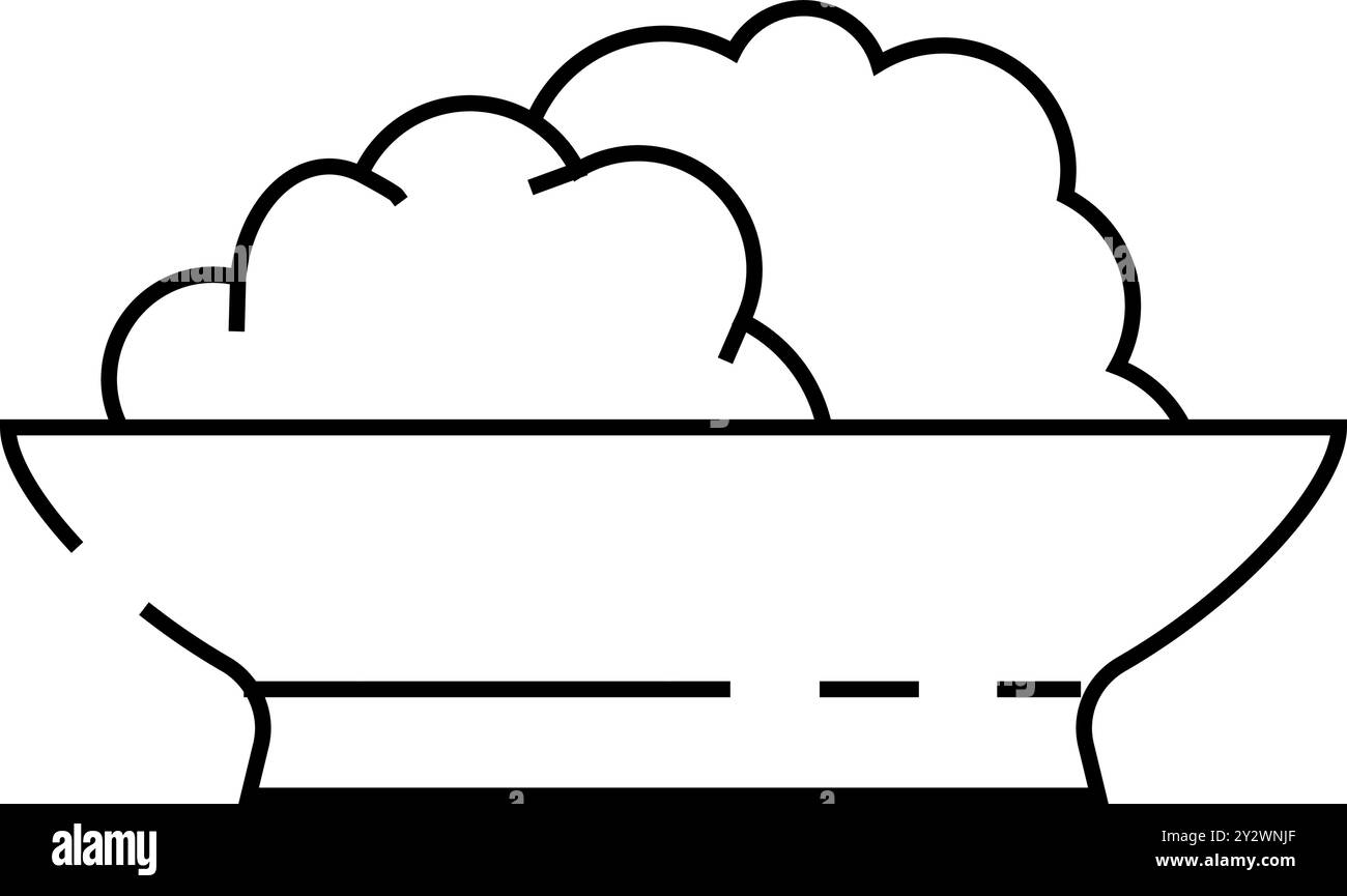 ricotta cheese line icon vector illustration Stock Vector Image & Art ...