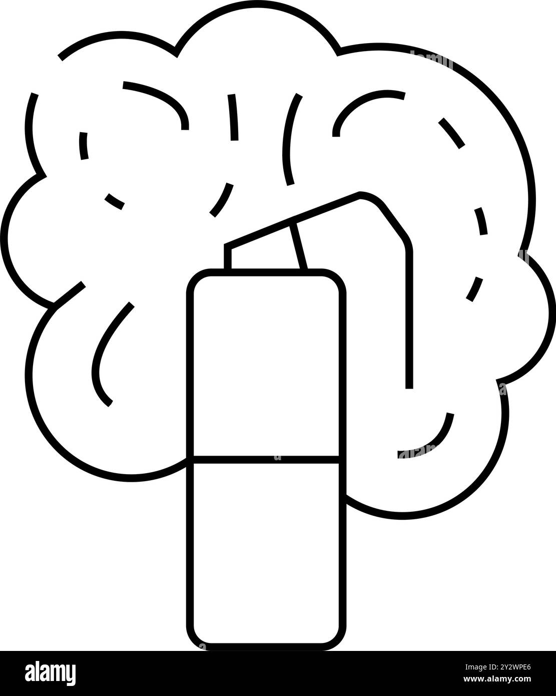smoke bomb line icon vector illustration Stock Vector Image & Art - Alamy