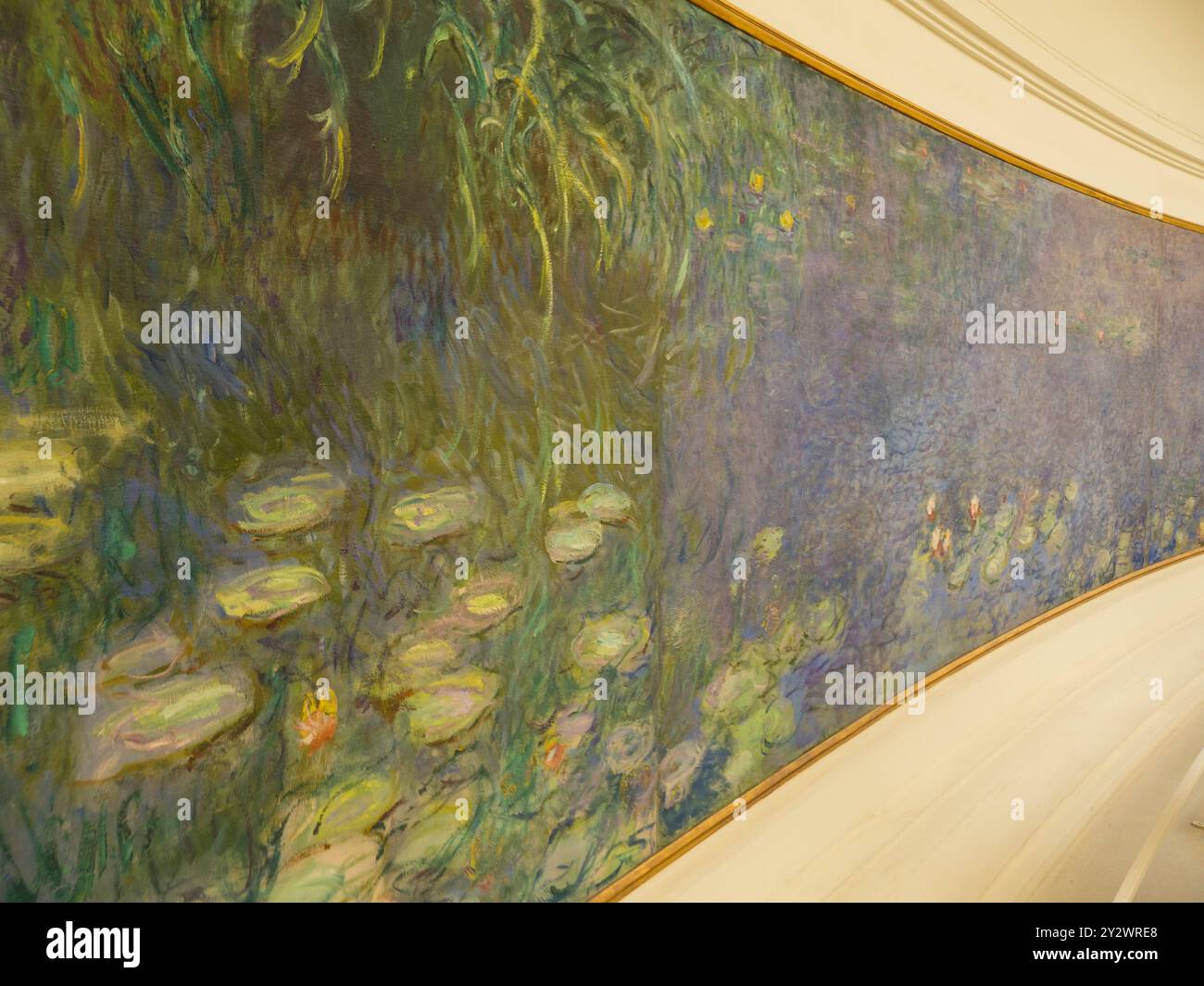 Matin, The Orangerie Museum, Morning, The Water Lilies by Claude Monet, Paris, France, Europe, EU. Stock Photo