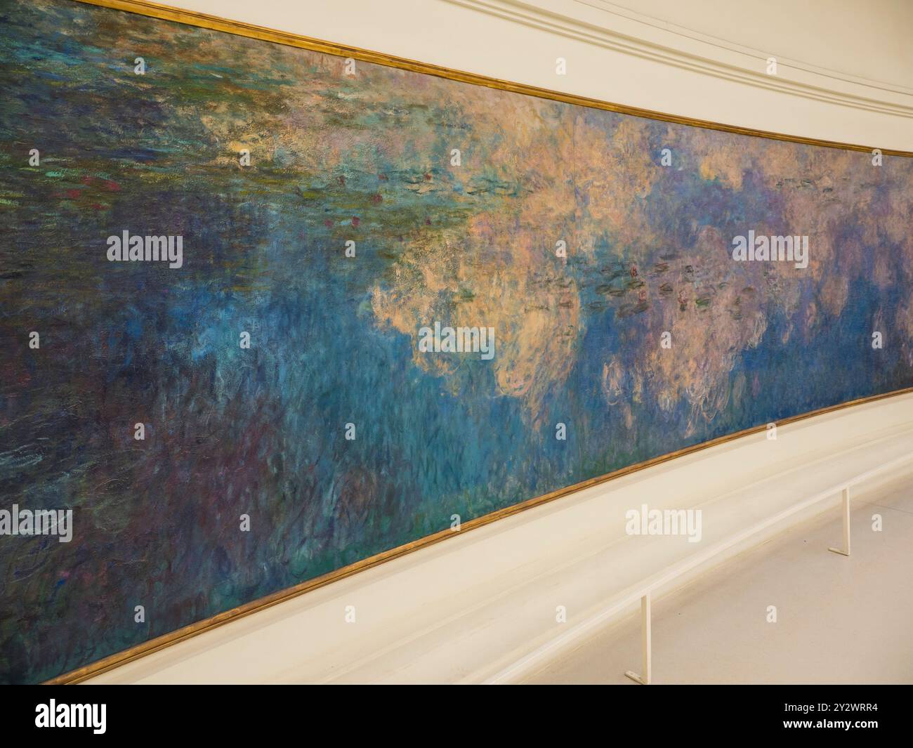 Les Nuages, The Orangerie Museum, The Clouds, The Water Lilies by Claude Monet, Paris, France, Europe, EU. Stock Photo